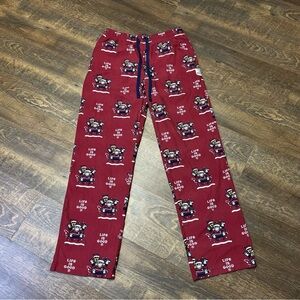 Life Is Good Pajama Pants Men Small Red Dog Sled Christmas Holiday Sleepwear